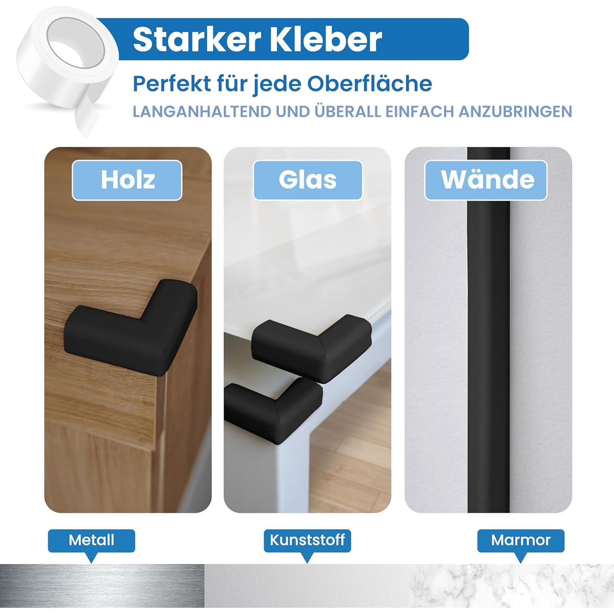 Baby Kantenschutz 2M - Kooloo SoftEdge (Schwarz)