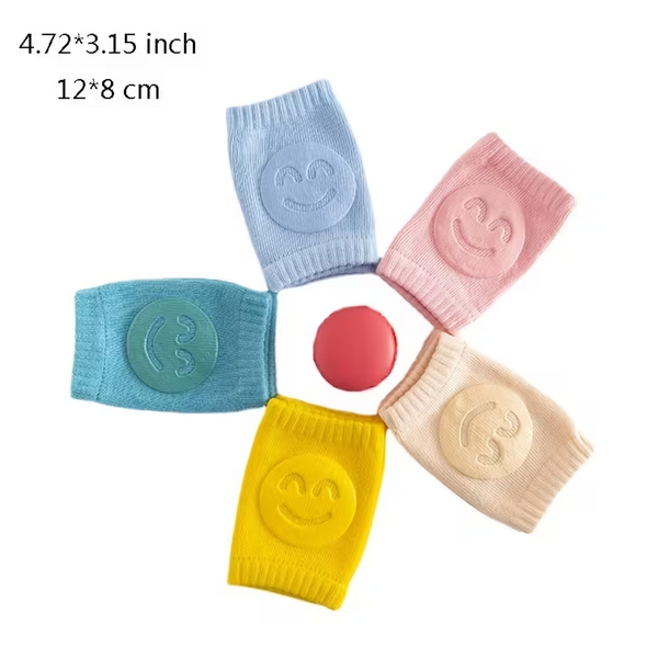 Baby Knieschoner Smile Blau – Krabbel- & Lauflernschutz (0–2 Jahr)