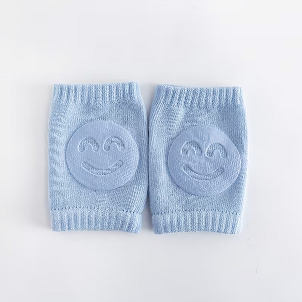 Baby Knieschoner Smile Blau – Krabbel- & Lauflernschutz (0–2 Jahr)