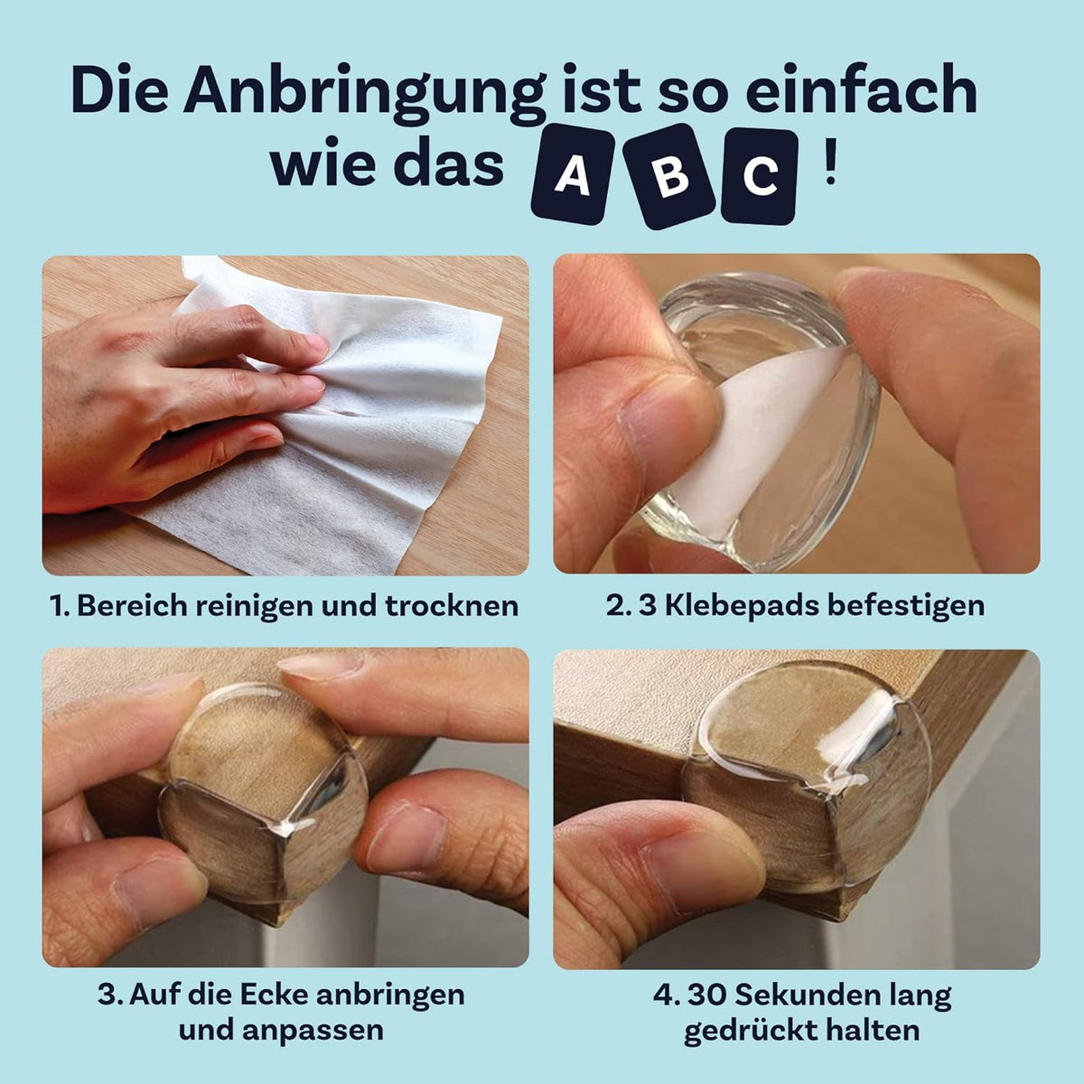 Transparenter Eckenschutz (8 Stück) – Kooloo ClearGuard