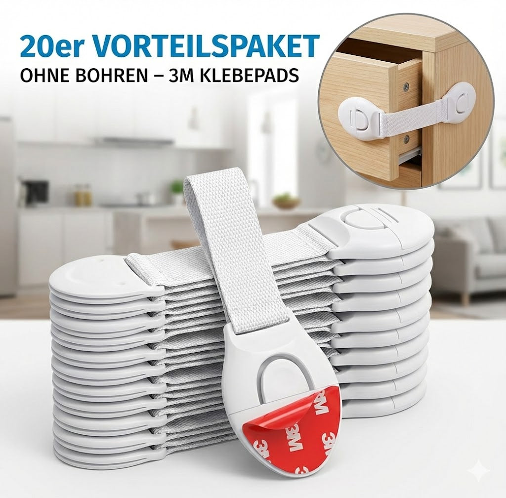 20er Set Universal Kindersicherungen – Sicherheitsverschluss